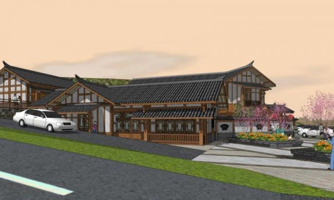 Sketchup商业模型|多层商业街，中式风格