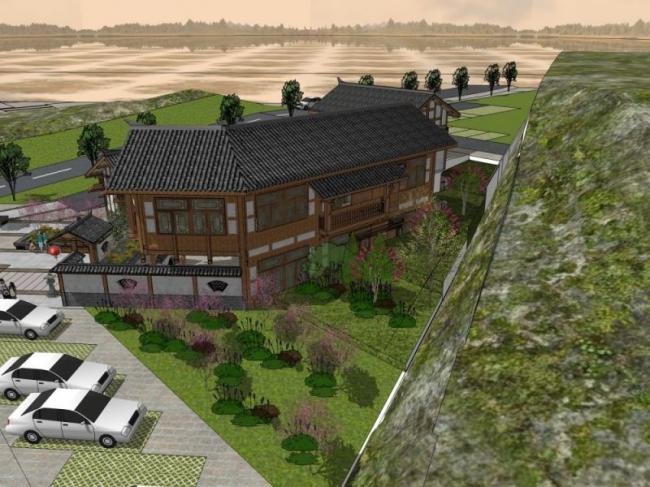 Sketchup商业模型|多层商业街，中式风格