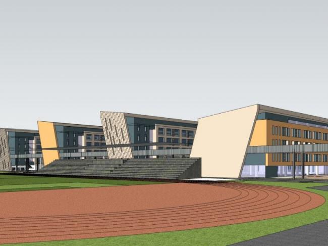 Sketchup学校模型|多层学校，校园教育建筑，现代风格