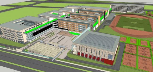 Sketchup学校模型|多层学校，校园教育建筑，现代风格