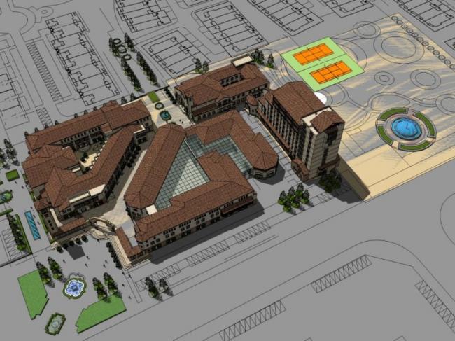 Sketchup商业模型|多层社区商业，古典风格