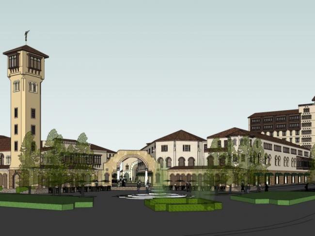 Sketchup商业模型|多层社区商业，古典风格