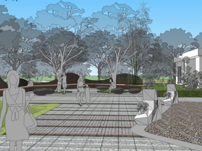 Sketchup景观模型|小区景观，住宅景观，现代风格