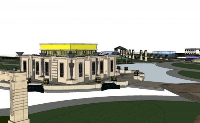 Sketchup景观模型|小区景观，住宅景观，古典风格