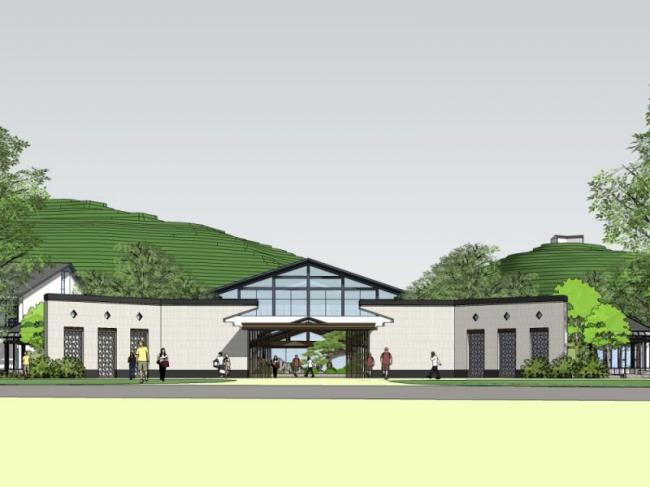 Sketchup住宅模型|住宅群，会所，中式风格