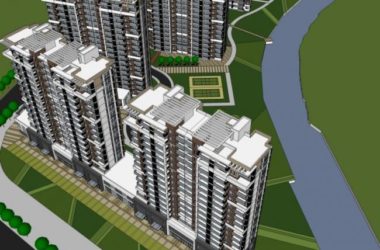 Sketchup住宅模型|高层住宅小区，现代风格-BIM建筑网