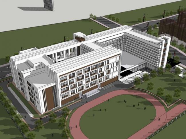 Sketchup学校模型|多层学校，校园教育建筑，现代风格