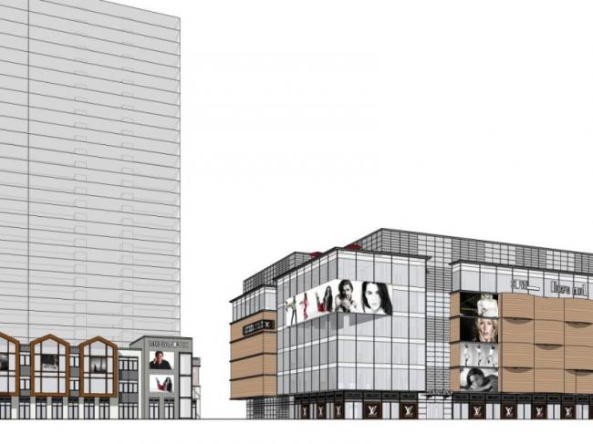 Sketchup商业模型|多层商业街，现代风格