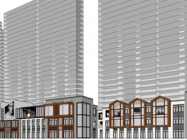 Sketchup商业模型|多层商业街，现代风格