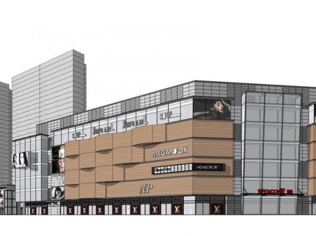 Sketchup商业模型|多层商业街，现代风格