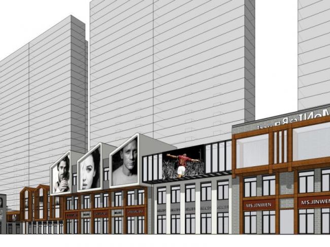 Sketchup商业模型|多层商业街，现代风格