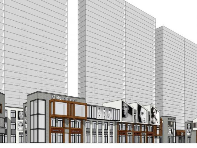 Sketchup商业模型|多层商业街，现代风格