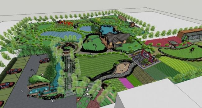 Sketchup商业模型|多层农家乐会所，商业，古典风格