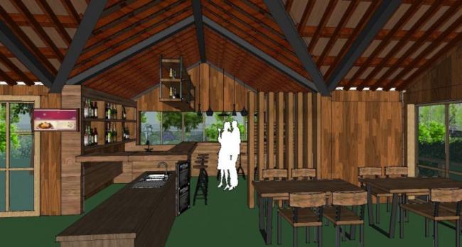 Sketchup商业模型|多层农家乐会所，商业，古典风格