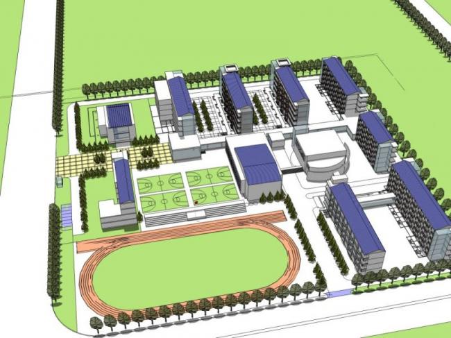 Sketchup学校模型|多层学校，校园教育建筑，现代风格