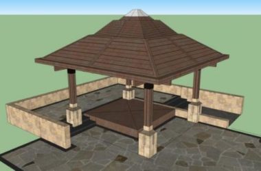 Sketchup小品模型|亭子，古典风格，小品-BIM建筑网