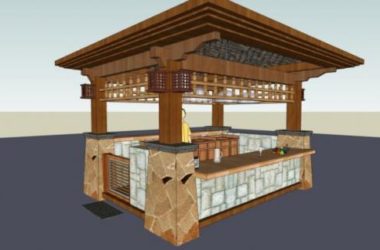 Sketchup小品模型|亭子，古典风格，小品-BIM建筑网