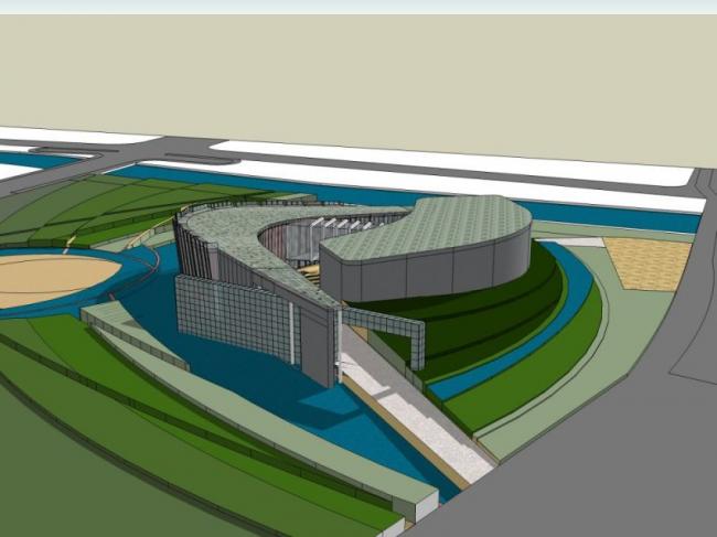 Sketchup文化模型|多层剧院，文化建筑，现代风格