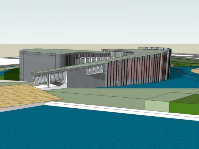 Sketchup文化模型|多层剧院，文化建筑，现代风格