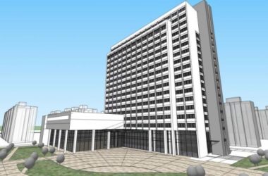 Sketchup酒店模型|多层酒店，现代风格-BIM建筑网