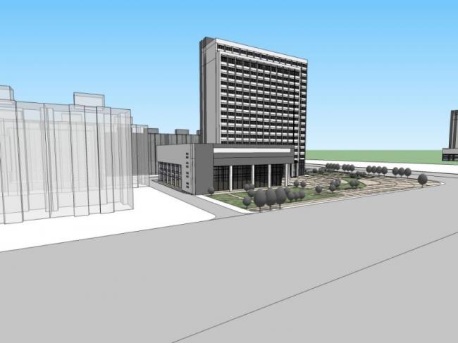 Sketchup酒店模型|多层酒店，现代风格