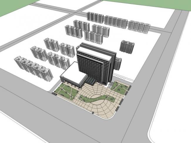 Sketchup酒店模型|多层酒店，现代风格