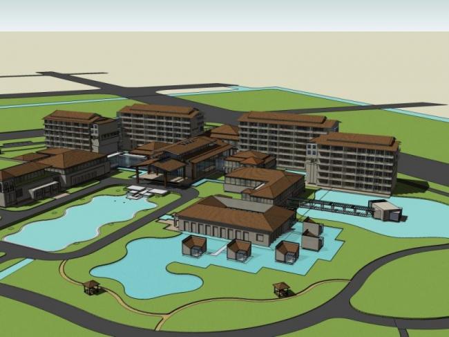 Sketchup商业模型|多层商业会所，中式风格