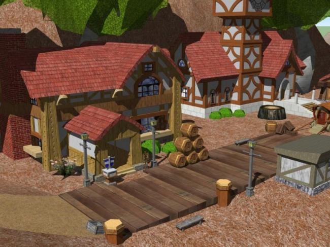 Sketchup酒店模型|多层浅滩度假区，古典风格