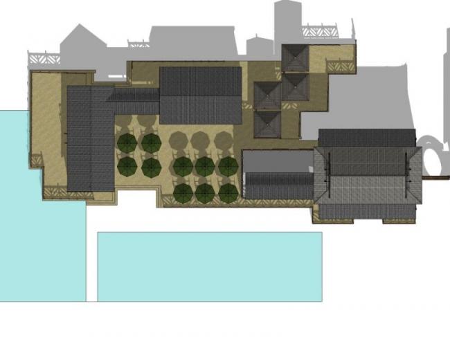 Sketchup酒店模型|多层酒店，中式风格