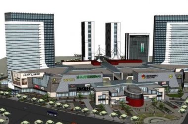 Sketchup综合体模型|高层办公楼，酒店，底层商业，多高层综合体，现代风格-BIM建筑网