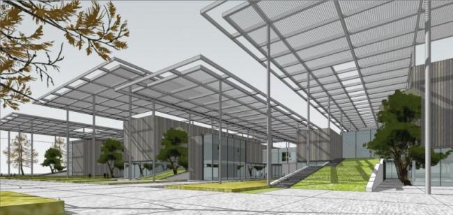 Sketchup文化模型|多层文化场馆，现代风格