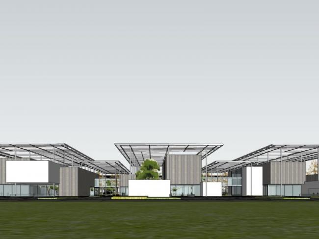 Sketchup文化模型|多层文化场馆，现代风格