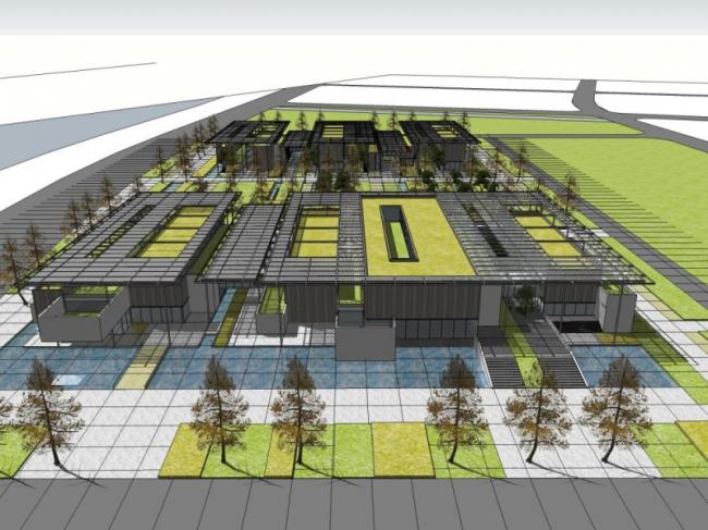 Sketchup文化模型|多层文化场馆，现代风格