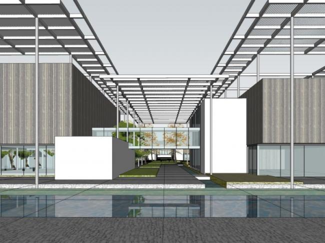 Sketchup文化模型|多层文化场馆，现代风格