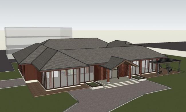 Sketchup景观模型|院落景观，中式风格