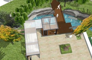 Sketchup景观模型|住宅小区景观，现代风格-BIM建筑网