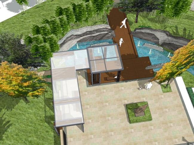 Sketchup景观模型|住宅小区景观，现代风格