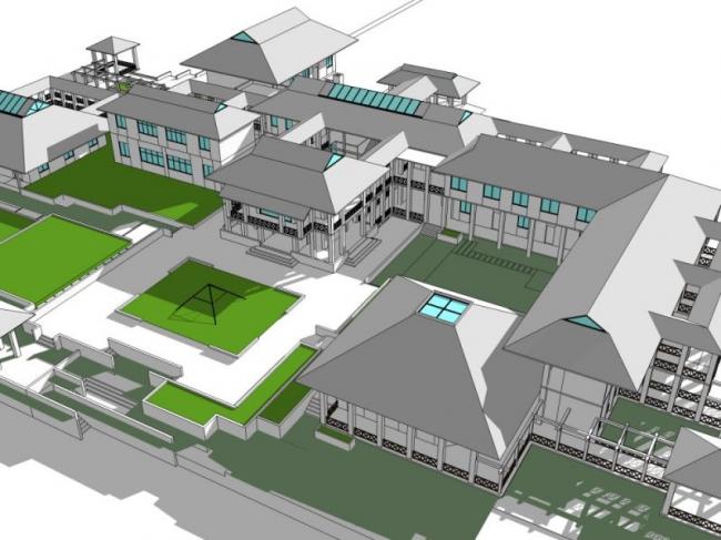 Sketchup酒店模型|多层酒店，中式风格