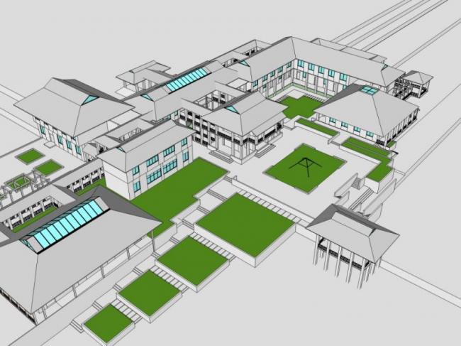 Sketchup酒店模型|多层酒店，中式风格