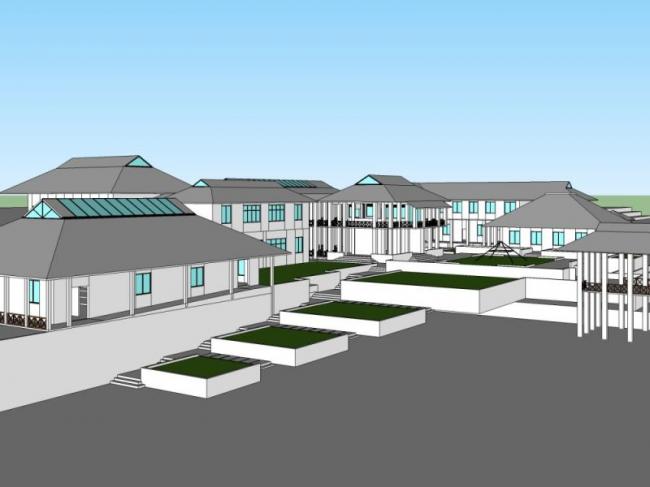 Sketchup酒店模型|多层酒店，中式风格