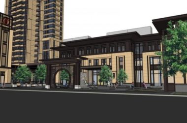 Sketchup住宅模型|超高层住宅，底层商业，古典风格-BIM建筑网