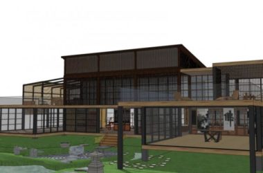 Sketchup商业模型|多层茶楼，现代风格-BIM建筑网