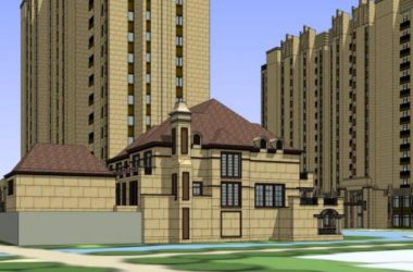 Sketchup医院模型|多层敬老院，养老院，医疗建筑，古典风格-BIM建筑网