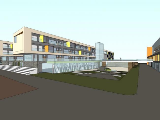 Sketchup学校模型|多层学校，校园教育建筑，现代风格