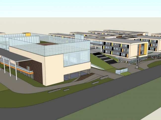 Sketchup学校模型|多层学校，校园教育建筑，现代风格