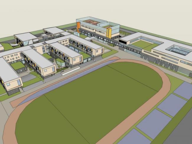 Sketchup学校模型|多层学校，校园教育建筑，现代风格