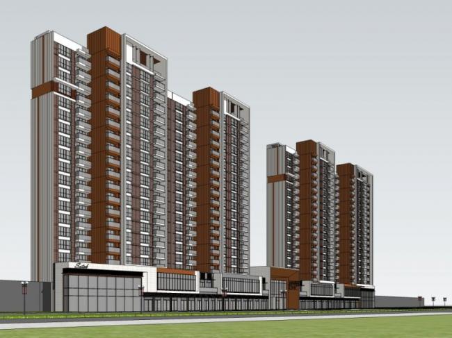 Sketchup住宅模型|高层住宅，现代风格