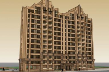Sketchup住宅模型|高层住宅楼，古典风格-BIM建筑网