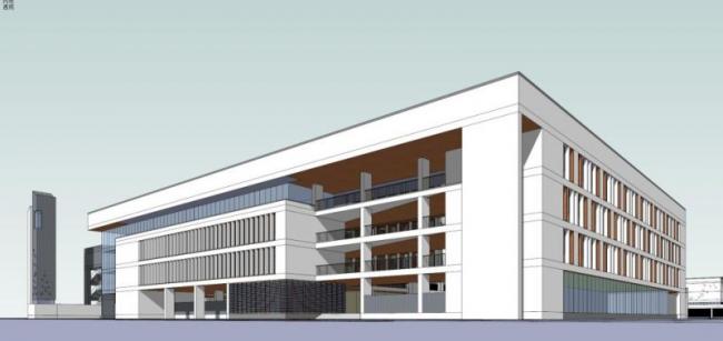 Sketchup学校模型|多层学校，校园教育建筑，现代风格