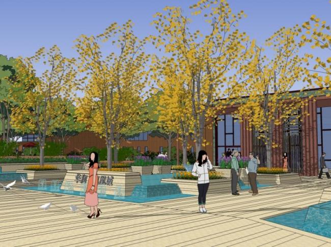 Sketchup景观模型|商业景观，现代风格